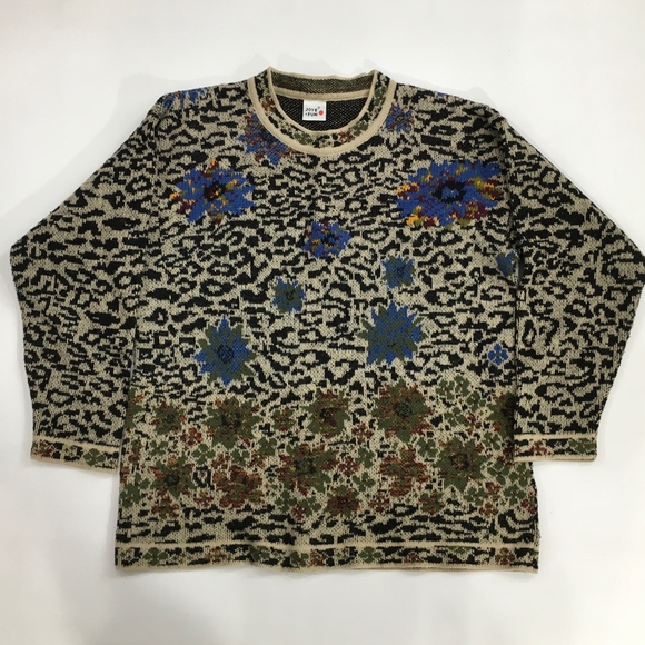 Vintage | JOYE + FUN | Floral Animal Print Sweater - Picture 4 of 7